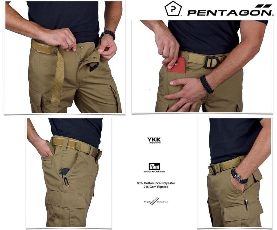 pentagon bdu 2.0 pants coyote features